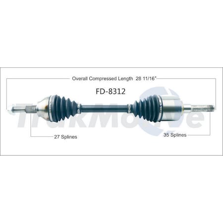 Surtrack Axle Cv Axle Shaft, Fd-8312 FD-8312